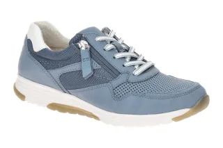 Gabor 86.978.26 ROLLINGSOFT Damenschuhe Blau/Weiss Sneaker extra leicht
