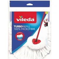 Vileda Vileda TURBO Refill 100% Microfibre Ersatzkopf Wischbezug (Mikrofaser, 22, 1-tlg., Ersatzkopf mit Dreiecksform - für alle Oberflächen geeignet)