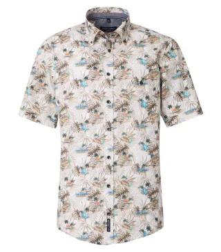 CASAMODA - Freizeithemd Kurzarm beige - Gr. - L
