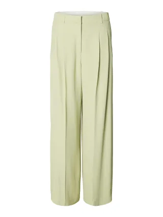 selected women - SLFEXTRA WIDE ELLIE HW PANT Lint - Gr. - 38