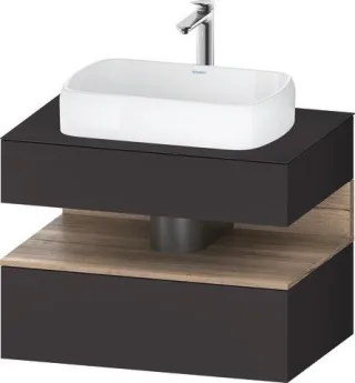Duravit Qatego Konsolenwaschtischunterbau wandhängend Graphit Supermatt 800x550x600 mm - QA473005580 QA4730055800010