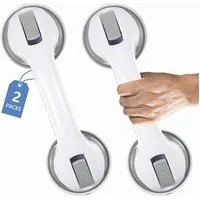 MOPUEA Haltegriff Haltegriffe Badezimmer-Haltegriff Rutschfest Duschgriff 30cm 2 Stück, Griff mit erhabenen Partikeln, Rutschfestes Gerändeltes Design