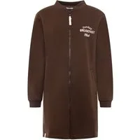 Zwillingsherz Sweatjacke Bombermantel "Sunday Breakfast" innen mit Fleece, Reißverschluss