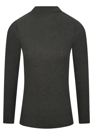 SCHIESSER - Shirt mit Rolli dunkelgrau-gem. - Gr. - 40