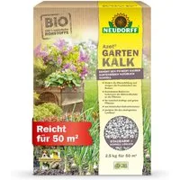 Neudorff Rasenkalk Bio - Azet GartenKalk 2,5 kg für 50 m², Bio Gartenkalk erhöht den pH-Wert saurer Gartenböden schnell für natürlich kräftige und grüne Pflanzen, aus heimischen Kalkvorkommen