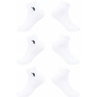 U.S. Polo Assn. Socken USOowen Quarter Socken 6er Pack – Baumwollsocken unisex halbhoch Bequeme Socken mit elastischem Bund und Logo
