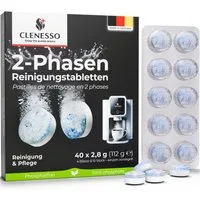 CLENESSO 2-Phasen-Reinigungstabletten (für Kaffeevollautomaten und Kaffeemaschinen)