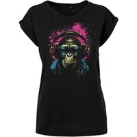Youth Designz Print-Shirt "Affe Headset" Damen T-Shirt als Statement oder Geschenk Frauen Motiv mit stylischen Retro Aufdruck