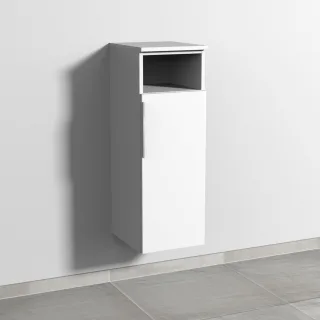 Sanipa 3way Mittelschrank mit 1 Tür und 1 offenem Fach, Weiß-Soft, UM13143 UM13143