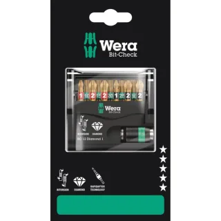 Wera Bit-Check 12 Diamond 1 SB, 12-teilig - 05136392001