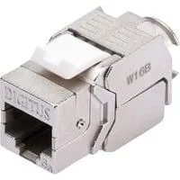 Keystone-Modul Cat.6a silber/weiß, geschirmt, 24 Stück