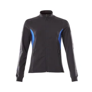 MASCOT Damen Sweatshirt mit Reißverschluss ACCELERATE Schwarzblau / Azurblau S - 18494-962-01091-S