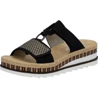 Rieker Pantolette, Keilabsatz, Sommerschuh, Schlappen mit weicher Innensohle