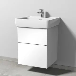 Sanipa 3way Waschtischunterbau zu Laufen Pro A Waschtisch mit 2 Auszügen, Weiß-Glanz SF75578