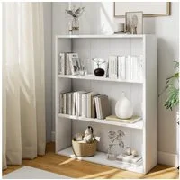 oyajia Bücherregal Bücherregal 100cm für Wohnzimmer Home Office,3-Stöckiges, Standregal, Büroregal, 3 Fächer, Holzwerkstoff, 60/ 80x24x100cm (BxTxH)