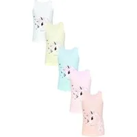 TupTam Unterhemd TupTam Mädchen Baumwolle Unterhemd 5er Pack Tank Top Ärmellos Kinder