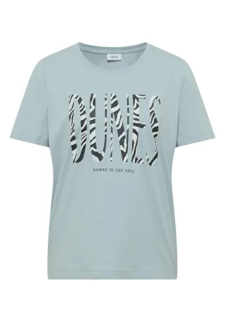 Cecil - T-Shirt mit Animal-Print blau - Gr. - M