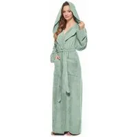 Arus Damenbademantel Angel, extra lang, mit Kapuze, ideal für Zuhause & Wellness, Langform, 100% Baumwolle, Kapuze, Gürtel, mit Kapuze, extra lang, leicht, 100 % Baumwolle-Frottee