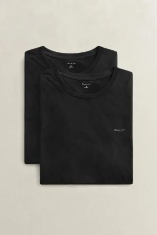 GANT - 2er-Pack Rundhals-T-Shirts black - Gr. - M