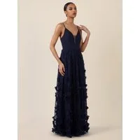 Apart Abendkleid mit 3D-Blüten und Tüllrock