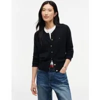 Tommy Hilfiger Strickjacke SOFT WOOL JERSEY SLIM CARDI Wolle, slim fit