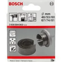 Lochsägen-Set, Ø 46-81mm, für Alu 6-teilig, Arbeitslänge 32mm