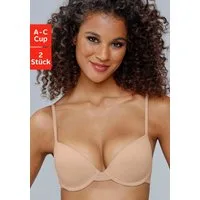 petite fleur by Lascana Schalen-BH (Packung, 2 Stück) mit Bügel, aus Baumwolle