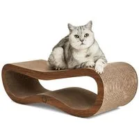 Canadian Cat Company Kratzpappe Orbit 2.0 - walnuß, (Qualitäts-Kratzbrett, 1-tlg., XL Kratzmöbel mit Katzenminze), ergonomische Form