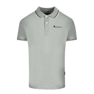 Aquascutum London Graues Poloshirt mit Spitze