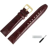 MARBURGER Uhrenarmband 20mm Leder Kroko (Caiman) Prägung