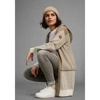 KangaROOS Kapuzenstrickjacke mit gemustertem Design, lange Form, lässig geschnitten
