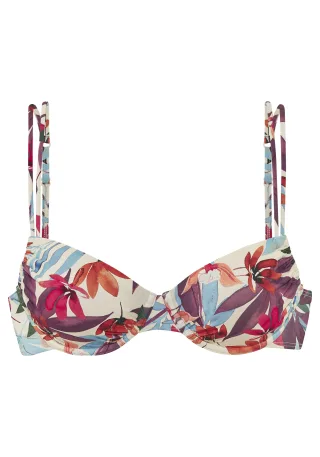 LASCANA - LASCANA Bügel-Top creme print - Gr. - 40D