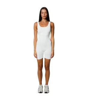 Honeyz - Spielanzug für Damen, gerippt, Schmal, Ärmellos (Weiß)