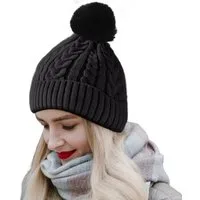 TAN.TOMI Strickmütze Beanie Damen Warm, Mütze Damen Herbst Winter Federnd (Strickmützen Mit Fleece Gefüttert) Wollmütze Damen Geeignet für Schule, Arbeit, Skifahren, Camping