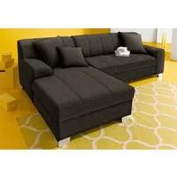 DOMO collection Ecksofa TURAH 239x152 cm, inkl. Zierkissen, moderne Steppung, wahlw. mit Bettfunktion, L-Form, Unser Dauertiefpreis