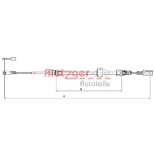 Metzger Handbremsseil vorne Mercedes Sprinter 2-t Sprinter 3-t Sprinter 4-t