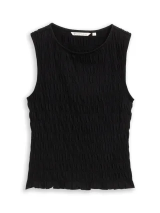 Denim Tom Tailor - Smock Top mit Stretch deep black - Gr. - M