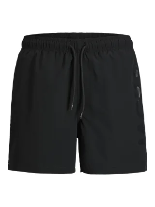 JACK&JONES - JPSTMAUI WAVE LOGO SWIM SHORTS REG SN Black - Gr. - L