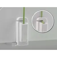 dekohaken24.de Klemmträger Fensterhaken für Plissees inkl. Klemmschuh/Spannschuh, gespannt im Glasrahmen, Montage ohne Bohren, ohne Kleben, ohne Werkzeug, Klemmbereich 12-22 mm