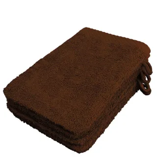 Lanudo? Waschhandschuh Pure Line 21x15 cm 4er Set Braun