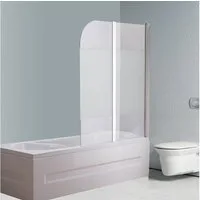 Mucola Badewannenaufsatz Glas Badewannen Milchglas Duschabtrennung Badewannenfaltwand Satiniert, Glas, (Stück, 1 tlg), Gehärtetes Glas, Resistent gegen Bakterien, Schnell zu reinigen