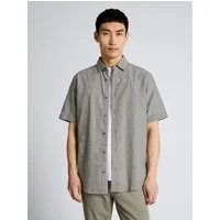 TOM TAILOR Kurzarmhemd Blusen & Shirts Regular Fit Kurzarmhemd mit Leinenanteil