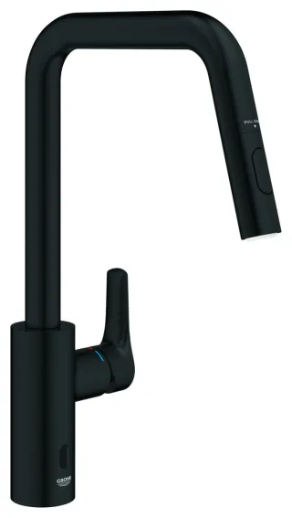 GROHE Hybrid-Spültischbatterie Eurosmart, 1012350 man./IR azb. Spülbr. matt black, 1012352430 1012352430