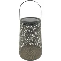 Dehner LED Solarleuchte Olea, Solar-Laterne, Ø20 x H32 cm, Metall & Kunststoff, Warmweiß, Dämmerungssensor, Solar