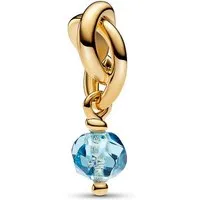 Pandora Charm-Einhänger März Charm-Anhänger Moments, vergoldet, Schmuckkristall von PANDORA