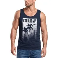 Neverless Tanktop Cooles Herren Tank-Top California Surf Palmen Neverless® mit Print