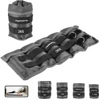 MSports® Gewichtsmanschette Gewichtsmanschetten Professional -einstellbar- Paar von 0,5 - 3 kg