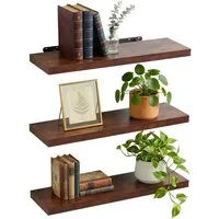 relaxdays Wandregal im 3er Set, Industrial, 80 cm