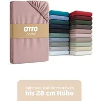 OTTO home Spannbettlaken BLACKBERRY in BASIC und PREMIUM Qualität, 100% Baumwolle, Jersey (160 g/m), Gummizug: rundum, (1 Stück), für hohe Matratzen bis 28 cm, Bettlaken, Spannbetttuch, pflegeleicht