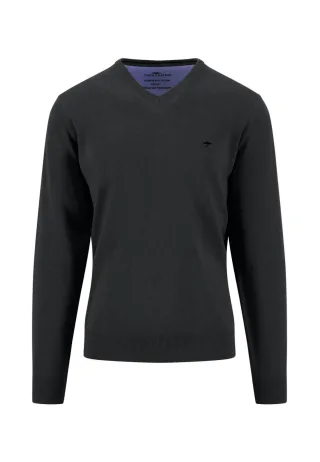 FYNCH-HATTON - V-Neck, Superfine black - Gr. - XL